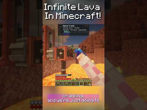 INFINITE Lava in Minecraft!  #minecraft #createmod #gaming